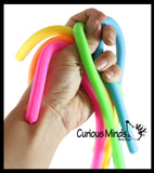 NeeDoh Noodlies 5 Stretchy Noodle Strings Fidget Toy - 13" Long, Not Sticky, Thick, Build Resistance for Strengthening Exercise, Pull, Stretchy, Fiddle Nee Doh