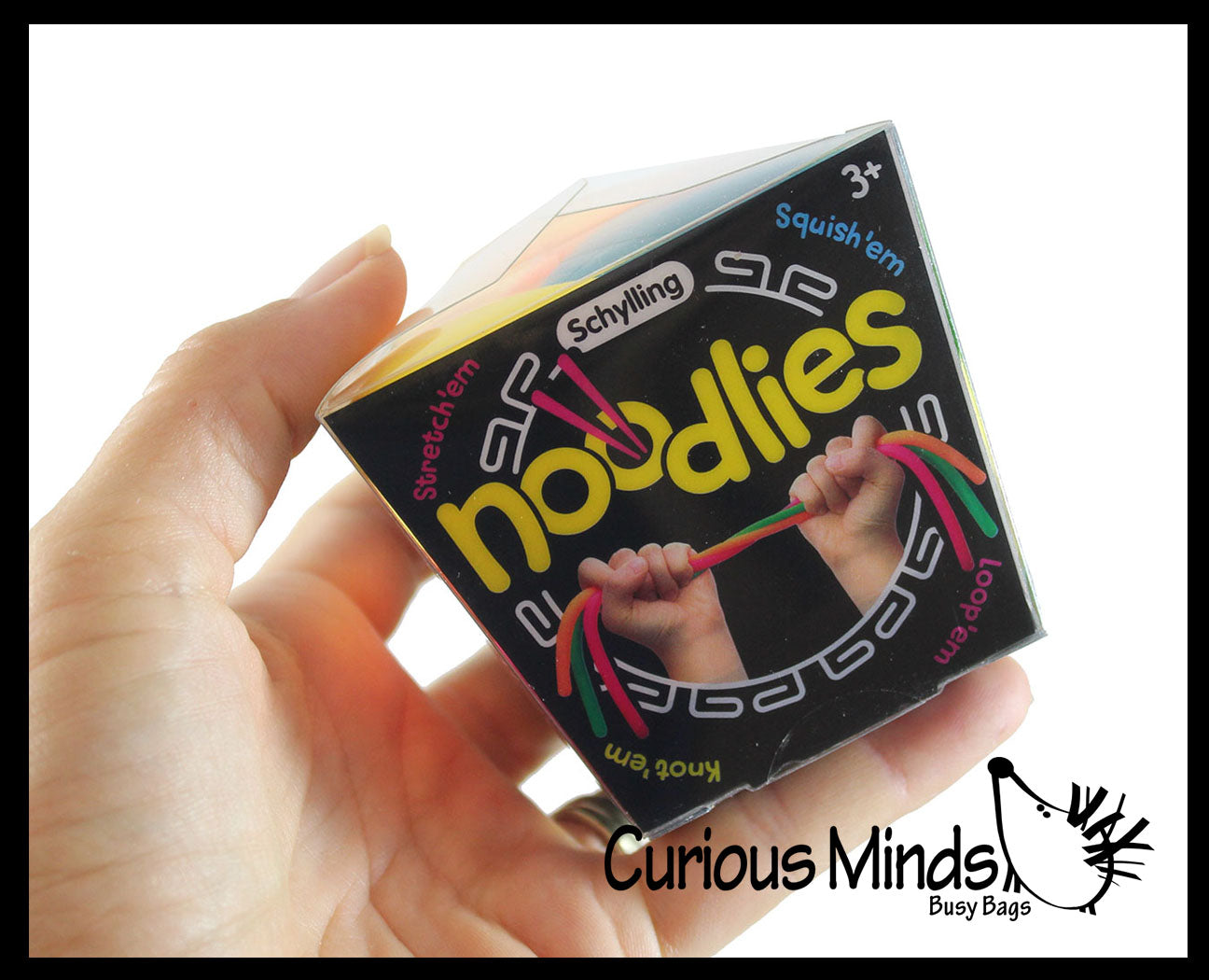 NeeDoh Noodlies 5 Stretchy Noodle Strings Fidget Toy - 13" Long, Not Sticky, Thick, Build Resistance for Strengthening Exercise, Pull, Stretchy, Fiddle Nee Doh