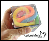 NeeDoh Noodlies 5 Stretchy Noodle Strings Fidget Toy - 13" Long, Not Sticky, Thick, Build Resistance for Strengthening Exercise, Pull, Stretchy, Fiddle Nee Doh
