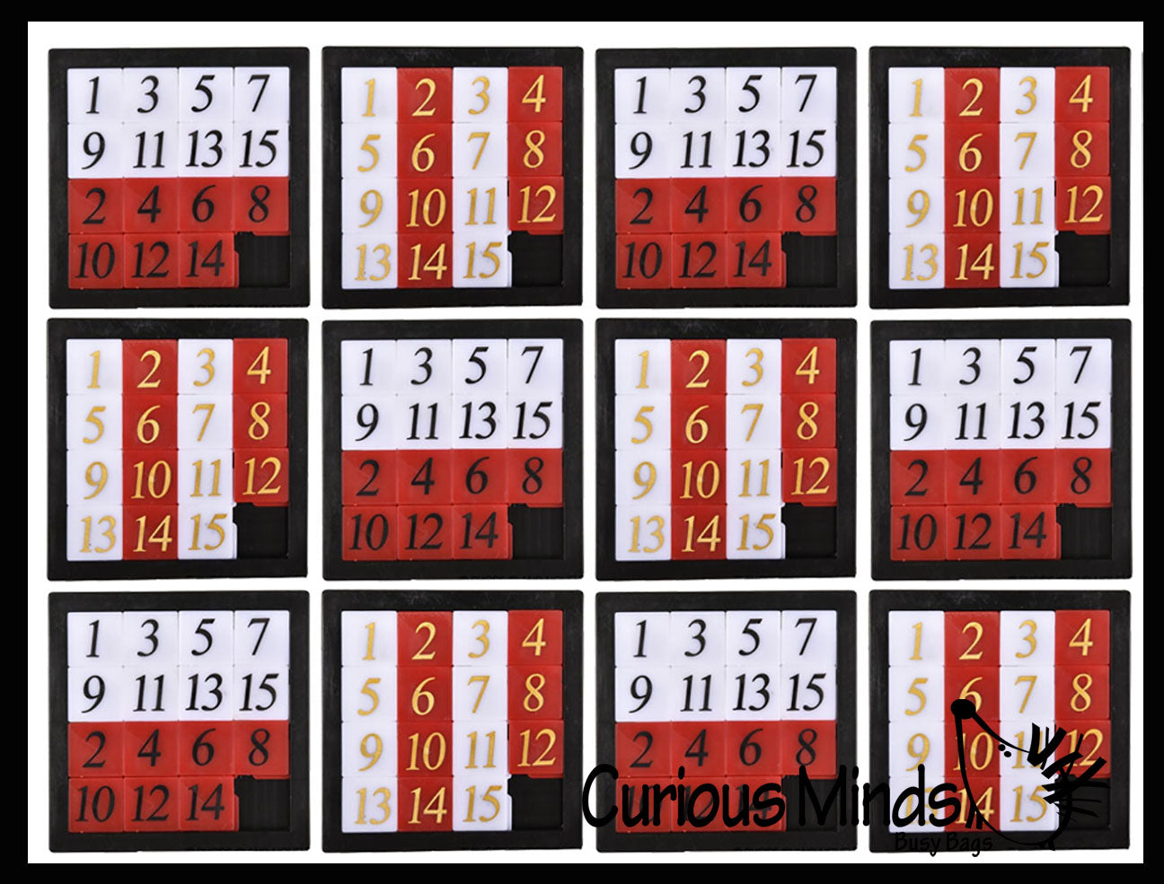 Classic Number Slide Puzzle - Games - Problem-Solving Brain Teaser Logic Toys - Travel Toy Fidget