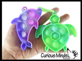 LAST CHANCE - LIMITED STOCK - SALE  - Tie Dye Cute Ocean Animal on Clips Theme Bubble Pop Game - Silicone Push Poke Bubble Wrap Fidget Toy - Press Bubbles to Pop the Bubbles Down Then Flip it over and Do it Again - Bubble Popper Sensory Stress Toy