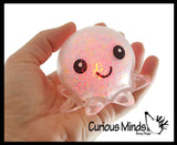 Light Up Octopus - Air and Styrofoam Bead Filled Squeeze Stress Balls  -  Sensory, Stress, Fidget Toy Super Soft