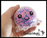 Light Up Octopus - Air and Styrofoam Bead Filled Squeeze Stress Balls  -  Sensory, Stress, Fidget Toy Super Soft