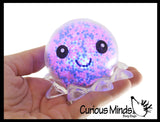 Light Up Octopus - Air and Styrofoam Bead Filled Squeeze Stress Balls  -  Sensory, Stress, Fidget Toy Super Soft