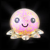 Light Up Octopus - Air and Styrofoam Bead Filled Squeeze Stress Balls  -  Sensory, Stress, Fidget Toy Super Soft
