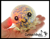 Light Up Octopus - Air and Styrofoam Bead Filled Squeeze Stress Balls  -  Sensory, Stress, Fidget Toy Super Soft