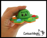 LAST CHANCE - LIMITED STOCK  - SALE - Hard Shell Octopus Bubble Pop Spinner Toy - Happy and Sad Silicone Push Poke Bubble Wrap Fidget Toy - Press Bubbles to Pop the Bubbles Down Then Bubble Popper Sensory Stress Toy