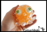 Octopus with Big Eyes Water Bead Gel Filled Squeeze Stress Balls - Sensory, Stress, Fidget Toy