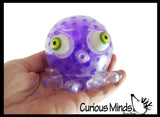Octopus with Big Eyes Water Bead Gel Filled Squeeze Stress Balls - Sensory, Stress, Fidget Toy