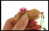 LAST CHANCE - LIMITED STOCK - Peanut Popper -  Fun Pop-Out Fidget Keychain Toy - Squeeze to Pop Peanuts out of Shell - Chain Clip OT
