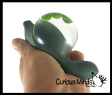 Large Pea Pod Squishy Fidget - Hide and Seek Pop Out -  Water Gel Filled Squeeze Stress Ball  -  Sensory, Stress, Fidget Toy