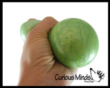 Pearl Swirl Water Filled Stress Toy - Squishy Sensory Fidget Ball - Mesmerizing Swirling Liquid