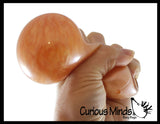 Pearl Swirl Water Filled Stress Toy - Squishy Sensory Fidget Ball - Mesmerizing Swirling Liquid