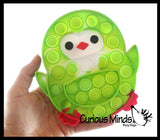 Cute Holiday Penguin Festive Bubble Popper Fidget Toy - Fun Party Favor Toy - Christmas Winter
