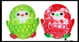 Cute Holiday Penguin Festive Bubble Popper Fidget Toy - Fun Party Favor Toy - Christmas Winter