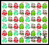 Cute Small Holiday Penguin on Clip Festive Bubble Popper Fidget Toy - Fun Party Favor Toy - Christmas Winter