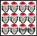 Large Penguin with Santa hat Slow Rise Squishy Toy - Memory Foam Squish Stress Ball - Winter Christmas
