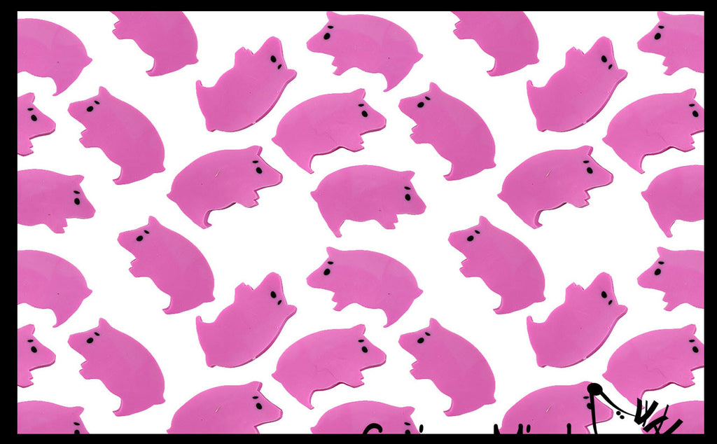 Pig Mini Erasers - Farm Novelty and Functional Adorable Eraser Novelty Treasure Prize, School Classroom Supply, Math Counters - Sorting - Party Favor 144 (12 Dozen)