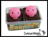 Pig Pen - Pigs in Mud Slime - 2 Piggy Mochi and Brown Mudd Putty - Adorable Pig Lover Gift