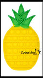 Pineapple Fruit Theme Bubble Pop Fidget Toy - Silicone Push Poke Bubble Wrap Fidget Toy - Press Bubbles to Pop the Bubbles Down Then Flip it over and Do it Again - Bubble Popper Sensory Stress Toy Pinapple