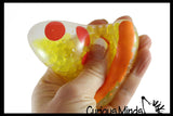 LAST CHANCE - LIMITED STOCK  - SALE - Pizza Slice Water Bead Filled Squeeze Stress Balls  -  Sensory, Stress, Fidget Junk Food Toy
