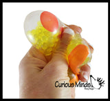 LAST CHANCE - LIMITED STOCK  - SALE - Pizza Slice Water Bead Filled Squeeze Stress Balls  -  Sensory, Stress, Fidget Junk Food Toy