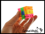 Bendy Colorful Cube Fidget Toy - Fidget with Cubes and Elastic - Turn and Twist