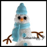 Playfoam Build a Snowman Set - Fake Snow Indoor Modelling Compound Dough for Sensory Play - Never Dries Out - Winter Fun