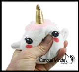 LAST CHANCE - LIMITED STOCK  - SALE - Unicorn Plush with Clip Squishy Slow Rise Foam Stuffed Animals-  Sensory, Stress, Fidget Emotions Self Regulation Toy