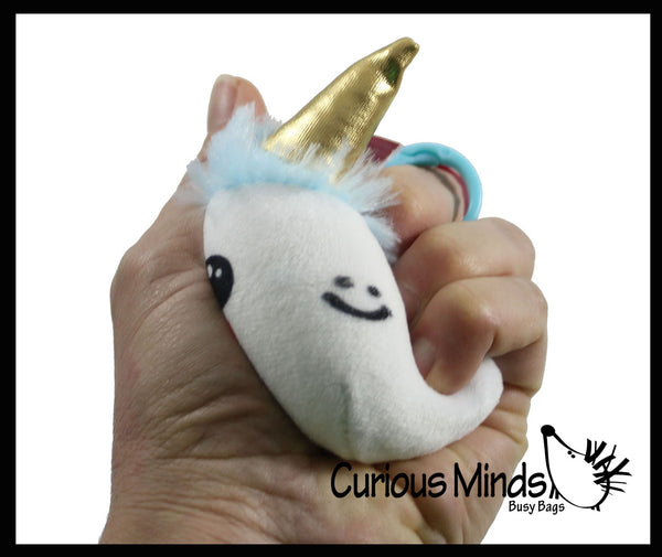 LAST CHANCE LIMITED STOCK SALE Unicorn Plush with Clip Squishy Slow Rise Foam Stuffed Animals Sensory Stress Fidget Emotions Self Regulation