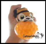 LAST CHANCE - LIMITED STOCK  - SALE -  Plush Animal Water Bead Filled Squeeze Stress Balls - Pig, Panda, Frog, Sloth, Tiger, Narwhal -  Sensory, Stress, Fidget Toy Bubble Blow