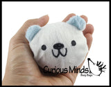 LAST CHANCE - LIMITED STOCK - CLEARANCE SALE - Jumbo Fabric Wrapped Polar Bear Bouncy Balls - Cute Winter Party Supplies Favor Set - Bouncing Ball