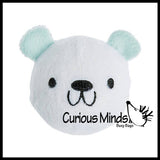 LAST CHANCE - LIMITED STOCK - CLEARANCE SALE - Jumbo Fabric Wrapped Polar Bear Bouncy Balls - Cute Winter Party Supplies Favor Set - Bouncing Ball