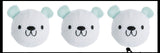 LAST CHANCE - LIMITED STOCK - CLEARANCE SALE - Jumbo Fabric Wrapped Polar Bear Bouncy Balls - Cute Winter Party Supplies Favor Set - Bouncing Ball