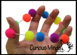 Mini Pom Puffer Hedge Ball Fidget Bracelet -  Sensory Fidget Toy
