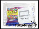 LAST CHANCE - LIMITED STOCK - Making Shapes with Plastic  Popsicle Sticks  Plastic Snap Together Sticks