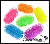 6" Puffer Worms - Sensory Fidget and Soft Hairy Air-Filled Stress Balls - OT Autism SPD