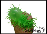 6" Puffer Worms - Sensory Fidget and Soft Hairy Air-Filled Stress Balls - OT Autism SPD