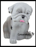 LAST CHANCE - LIMITED STOCK  - CLEARANCE - SALE - Bulldog Large Puffer Dog Ball - Air Filled Squishy Sensory Fidget Ball Toy