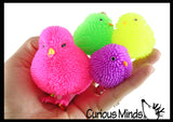 Chicken Family - 1 Hen and 6 Baby Puffer Chicks - Small Novelty Toy - Party Favors - Easter Gift