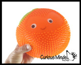 LAST CHANCE - LIMITED STOCK  - SALE - Puffer Fruit Air- Filled Squeeze Stress Balls with Faces  -  Sensory, Stress, Fidget Toy - Pineapple, Strawberry, Orange, Watermelon, Apple, Grapes