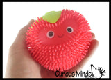 Puffer Fruit Smaller Air- Filled Squeeze Stress Balls with Faces  -  Sensory, Stress, Fidget Toy - Pineapple, Strawberry, Orange, Watermelon, Apple, Grapes