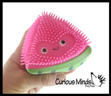 Puffer Fruit Smaller Air- Filled Squeeze Stress Balls with Faces  -  Sensory, Stress, Fidget Toy - Pineapple, Strawberry, Orange, Watermelon, Apple, Grapes
