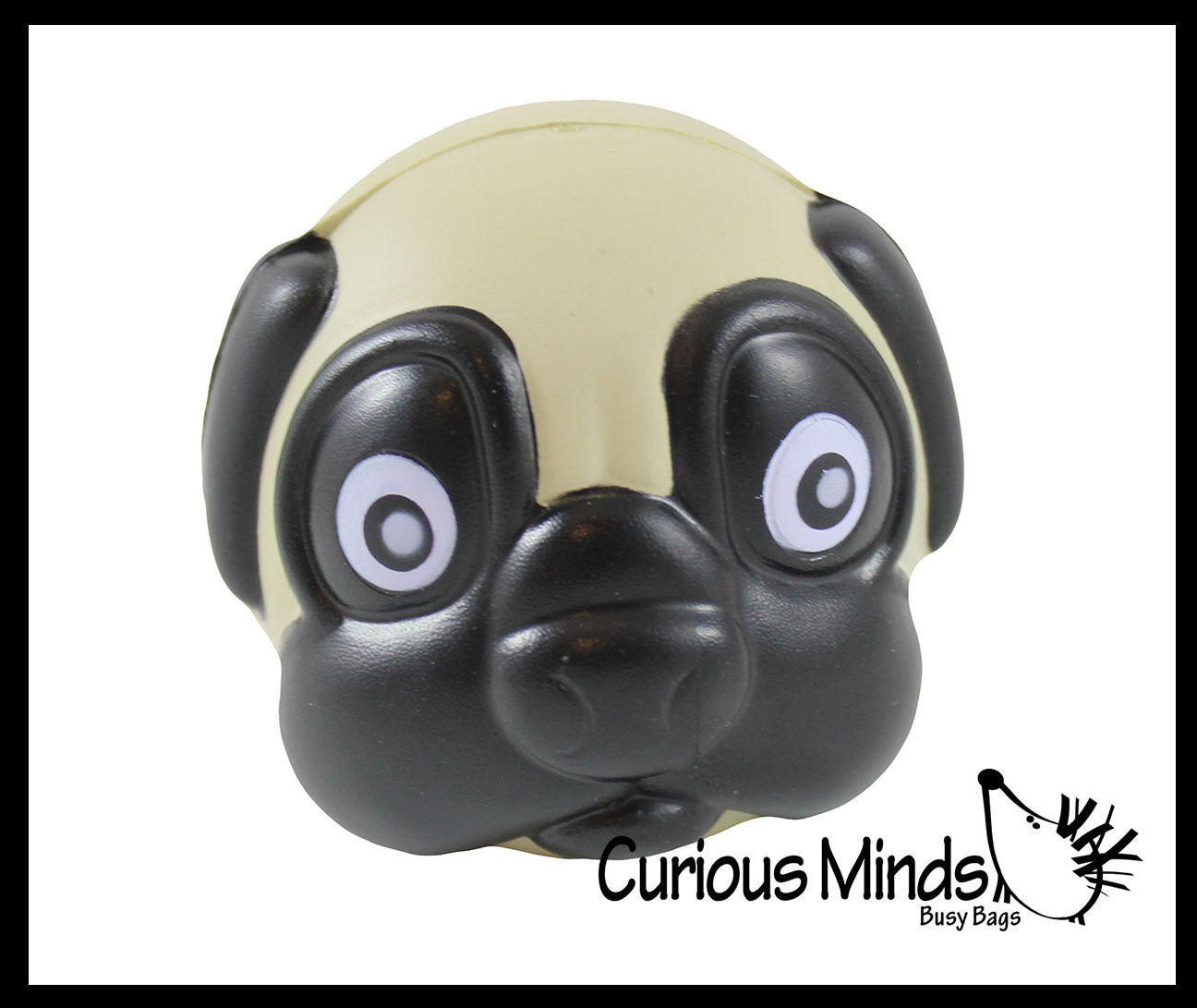 LAST CHANCE - LIMITED STOCK  - Cute Pug Dog Squeeze Foam Stress Balls  -  Sensory, Stress, Fidget Toy Doggy