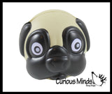 LAST CHANCE - LIMITED STOCK  - Cute Pug Dog Squeeze Foam Stress Balls  -  Sensory, Stress, Fidget Toy Doggy