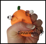 SALE - Pop-Eye Pumpkin Halloween Party Favor Stress Balls, Small Novelty Toy Prize Assortment Gifts