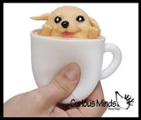 Pup in a Cup - Cat in a Cup - Adorable Pop Up Pupachino - Cute Squeeze Toy - Fun Fidget - Unique OT Hand Strength, Fine Motor