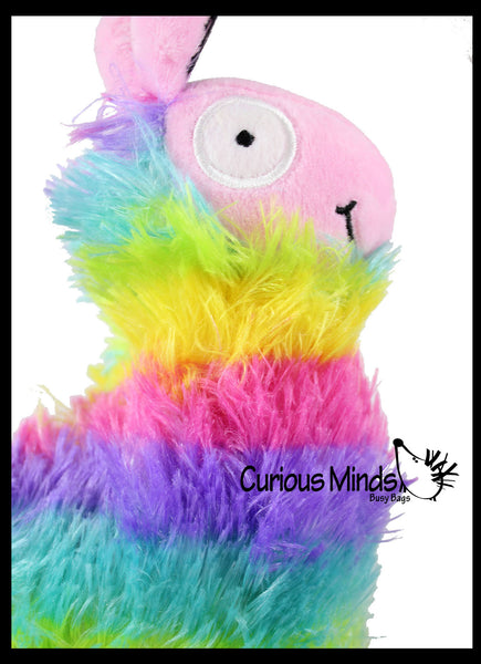 LAST CHANCE LIMITED STOCK Plush Rainbow Alpaca Stuffed Animal