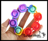 BULK - WHOLESALE -  SALE - Bubble Pop Bracelet - Rainbow Bangle Silicone Push Poke Bubble Wrap Fidget Toy - Press Bubbles to Pop the Bubbles Down - Bubble Popper Sensory Stress Toy Jewelry