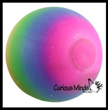 BULK - WHOLESALE - SALE - 2.5" Rainbow Doh Filled Stress Ball - Glob Balls - Squishy Gooey Shape-able Squish Sensory Squeeze Balls